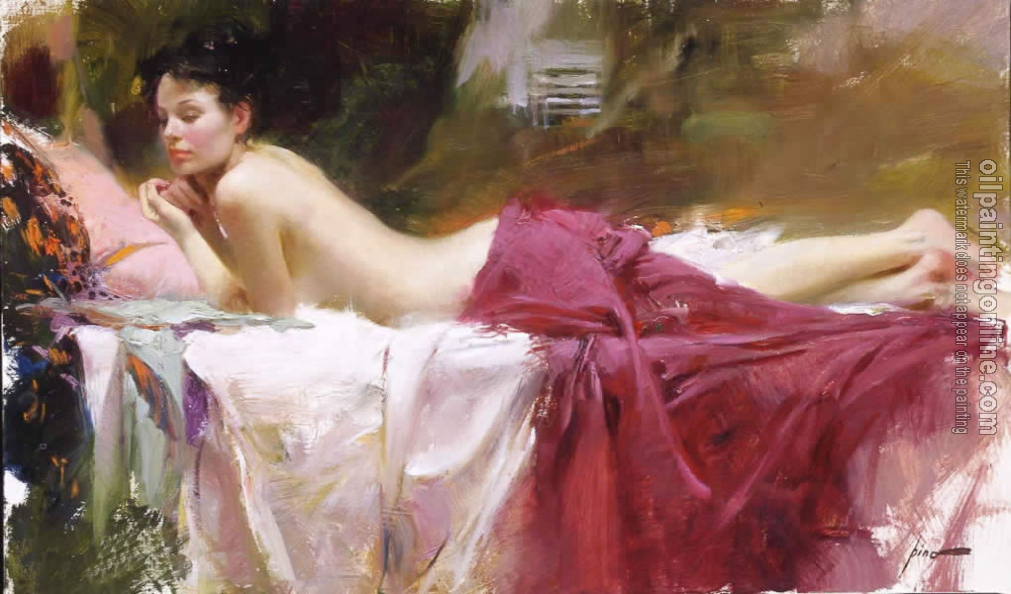 Pino Daeni - Impression oil painting.